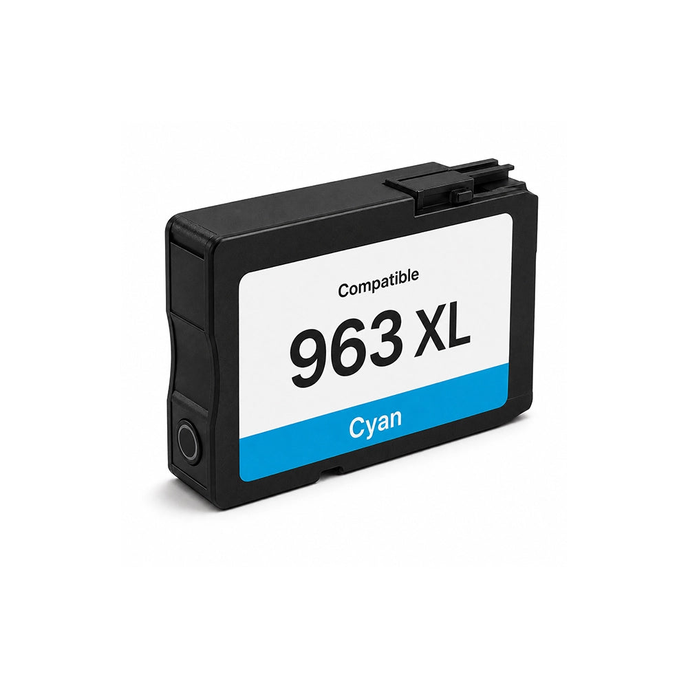 Cartouche d’encre compatible HP 963 XL Cyan haute capacité pour imprimantes HP OfficeJet Pro Image principale du produit