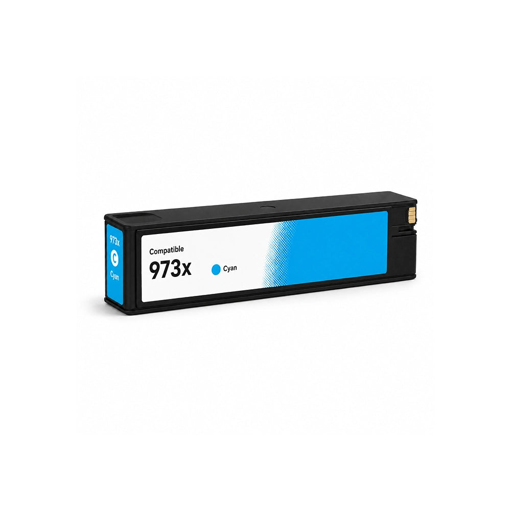 Cartouche d’encre compatible HP 973X Cyan haute capacité pour imprimantes HP PageWide Image principale du produit