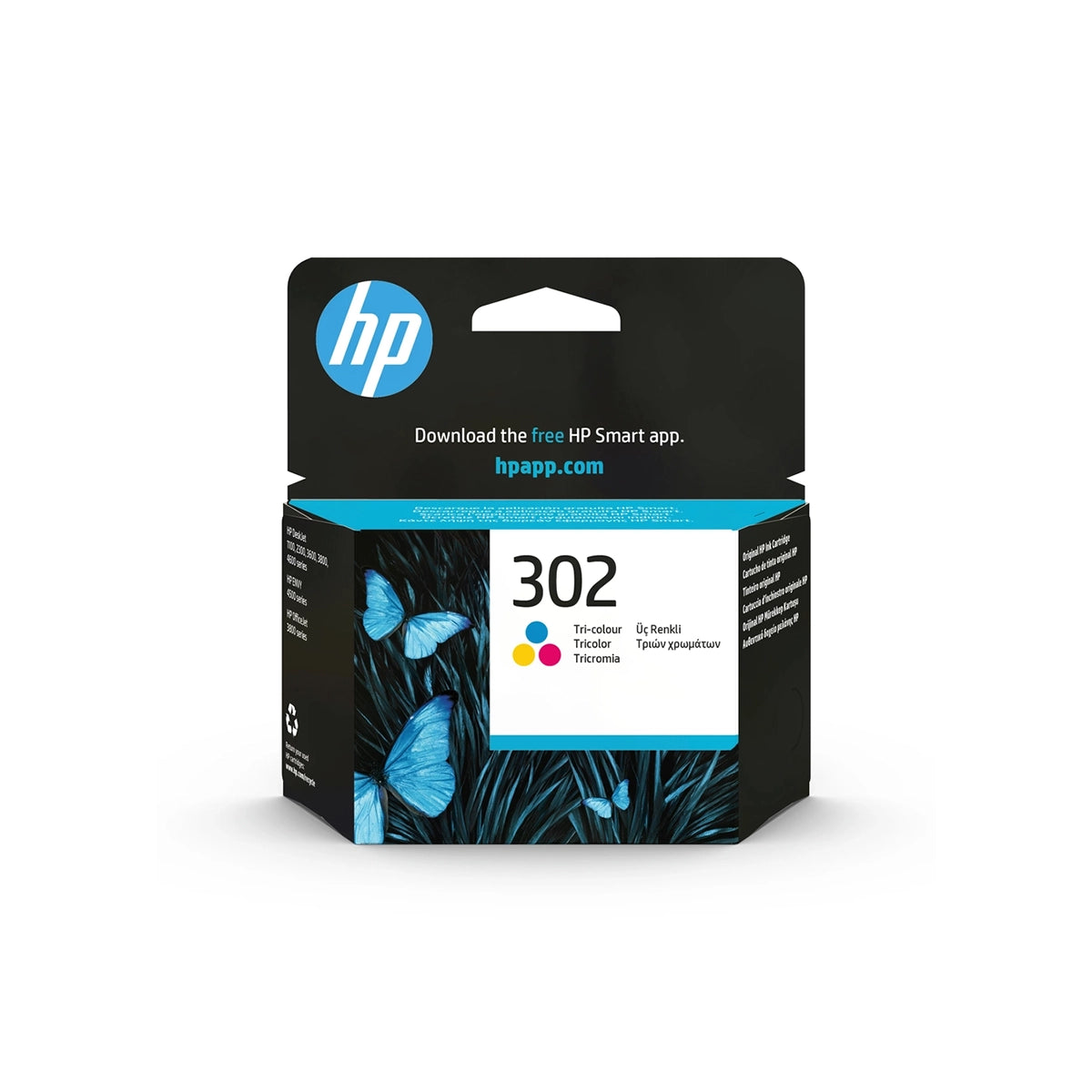 Cartouche d’encre HP 302 Couleur originale F6U65AE tricolore cyan magenta jaune
