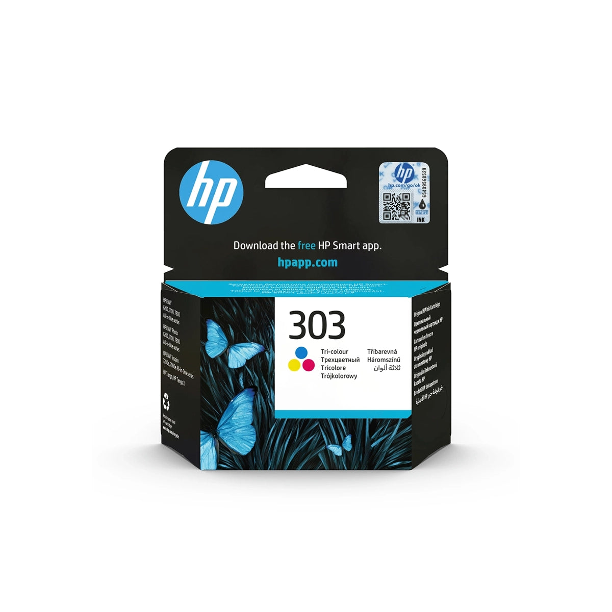 Cartouche d’encre HP 303 Couleur originale T6N01AE tricolore cyan magenta jaune Image principale du produit