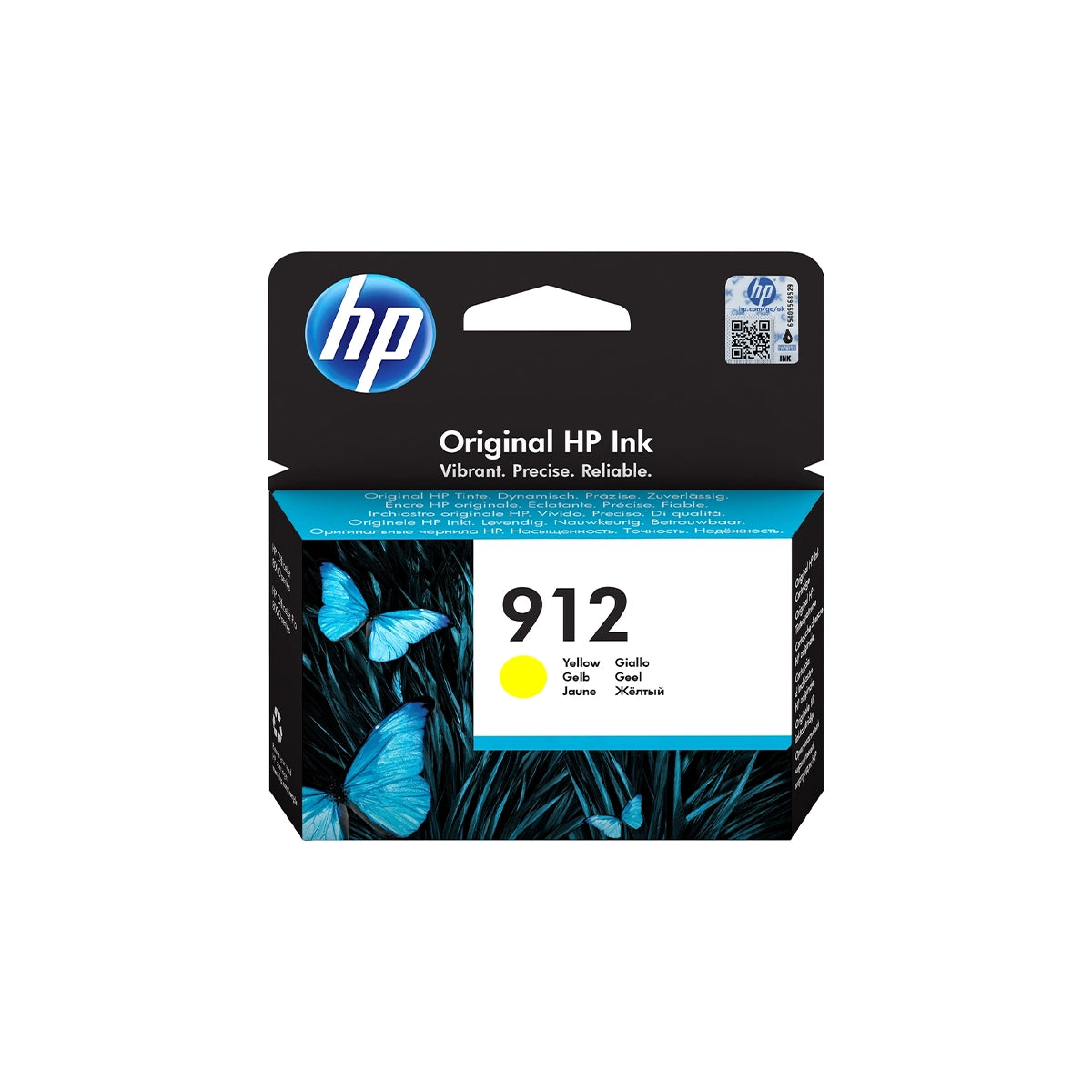 Cartouche d’encre HP 912 Jaune originale 3YL79AE pour imprimantes HP OfficeJet Image principale du produit
