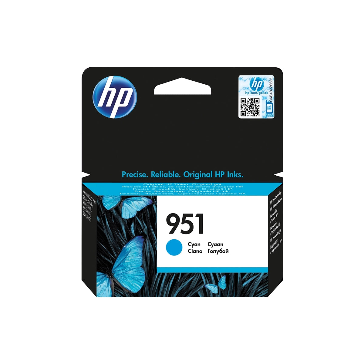 Cartouche d’encre HP 951 Cyan originale CN050AE pour imprimantes HP OfficeJet Pro Image principale du produit