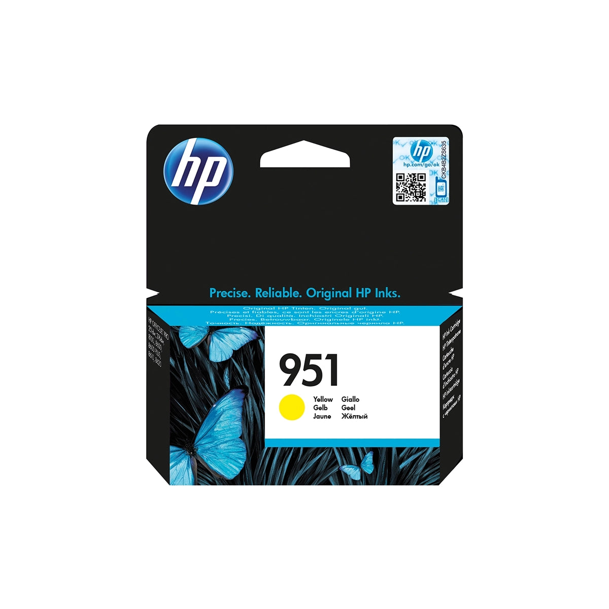 Cartouche d’encre HP 951 Jaune originale CN052AE pour imprimantes HP OfficeJet Pro Image principale du produit