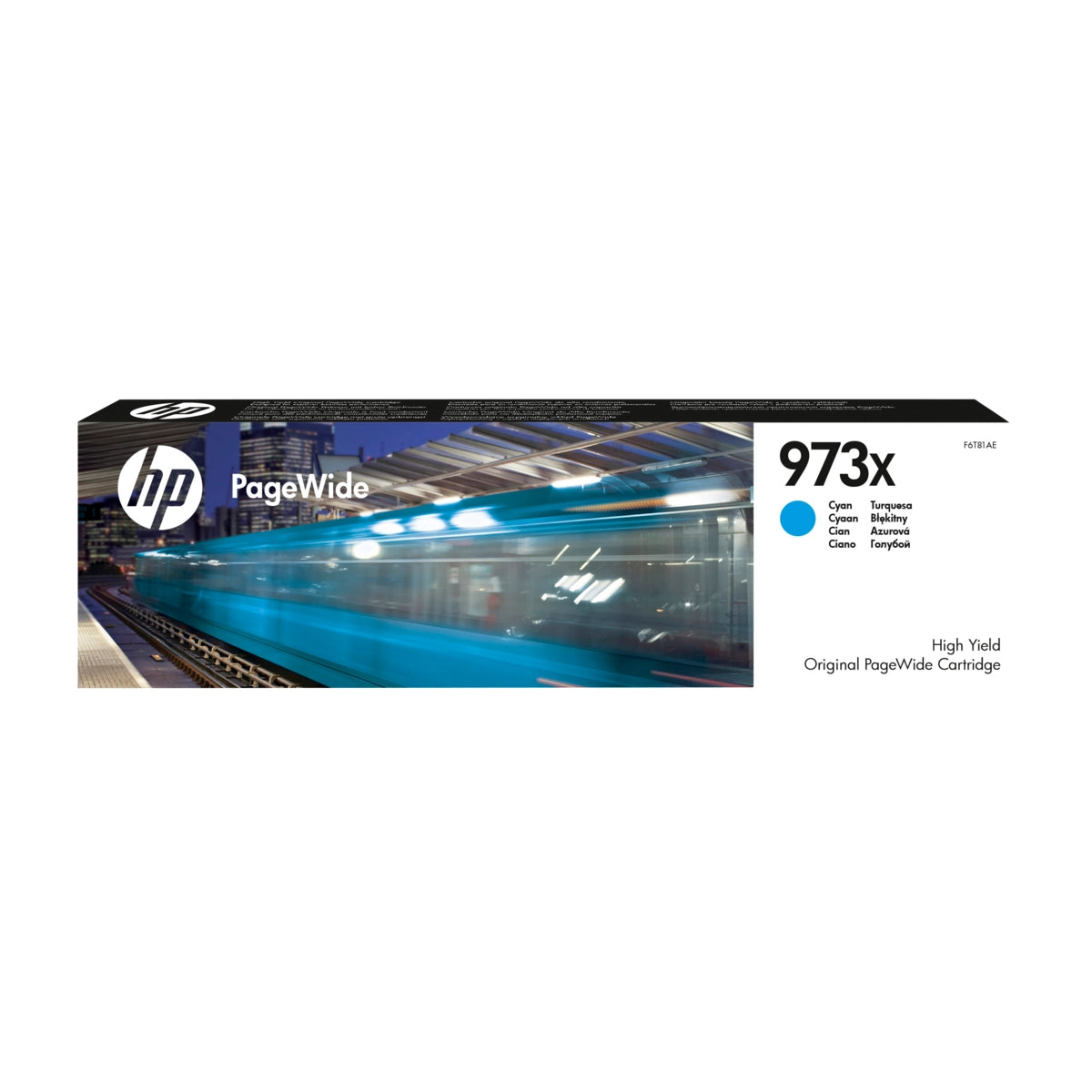 Cartouche d’encre HP 973X Cyan originale F6T81AE haute capacité pour imprimantes HP PageWide Pro Image principale du produit