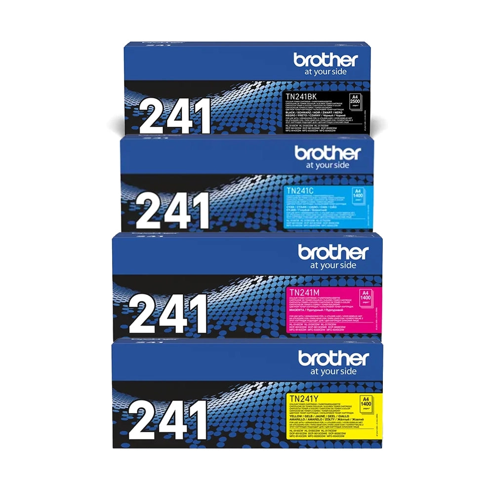 MultiPack 4 toners Brother TN-241 Noir Cyan Magenta Jaune d'origine