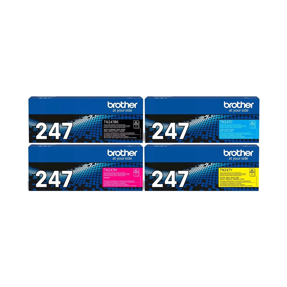 MultiPack 4 toners Brother TN-247 Noir Cyan Magenta Jaune Grande Capacité d'origine