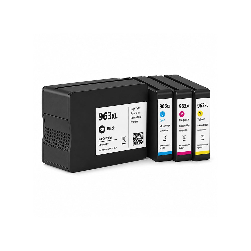 MultiPack de 4 cartouches compatibles HP 963 XL Noir Cyan Magenta Jaune haute capacité