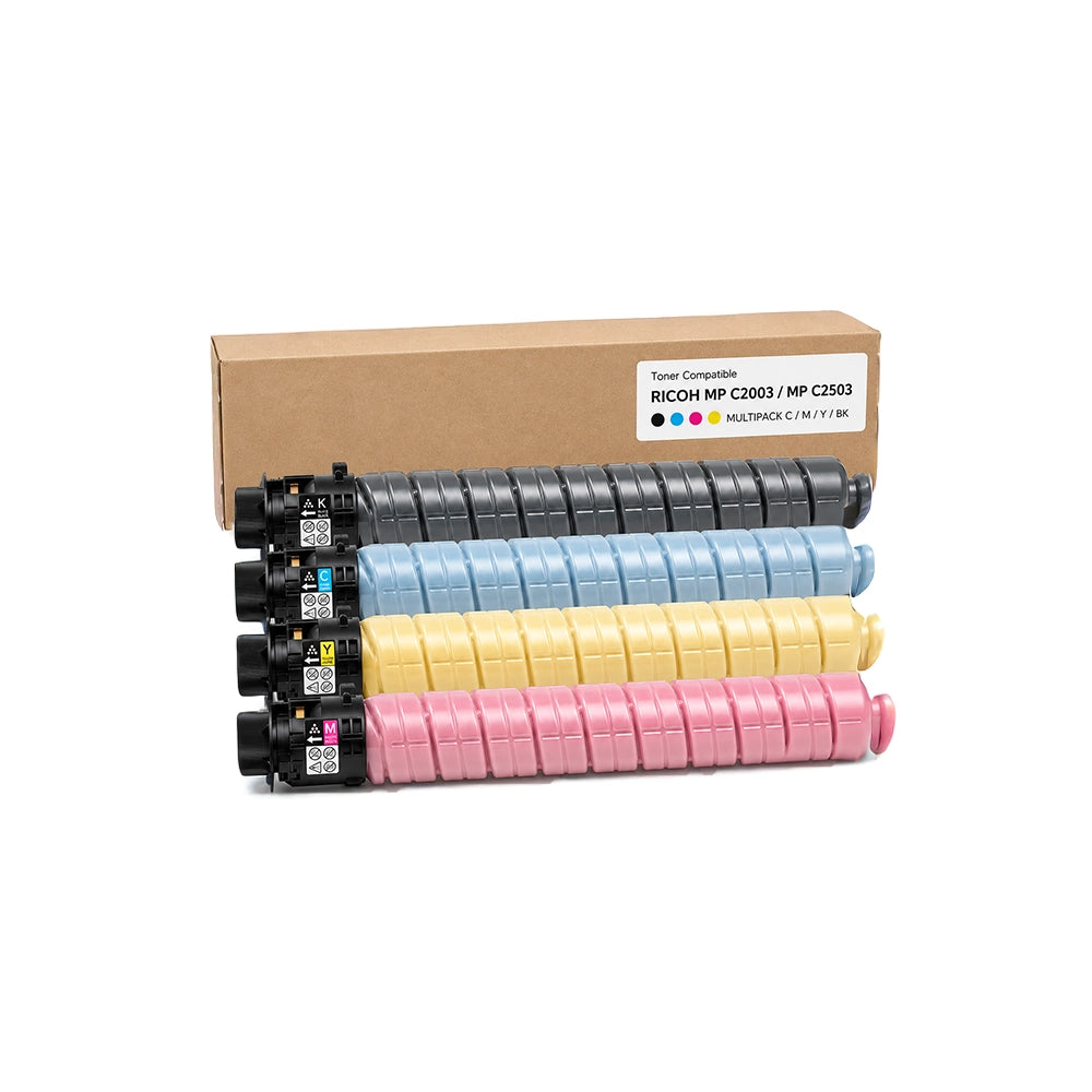 MultiPack toners compatibles Ricoh MP C2003 MP C2503 841925 841928 841927 841926 Noir Cyan Magenta Jaune Image principale du produit