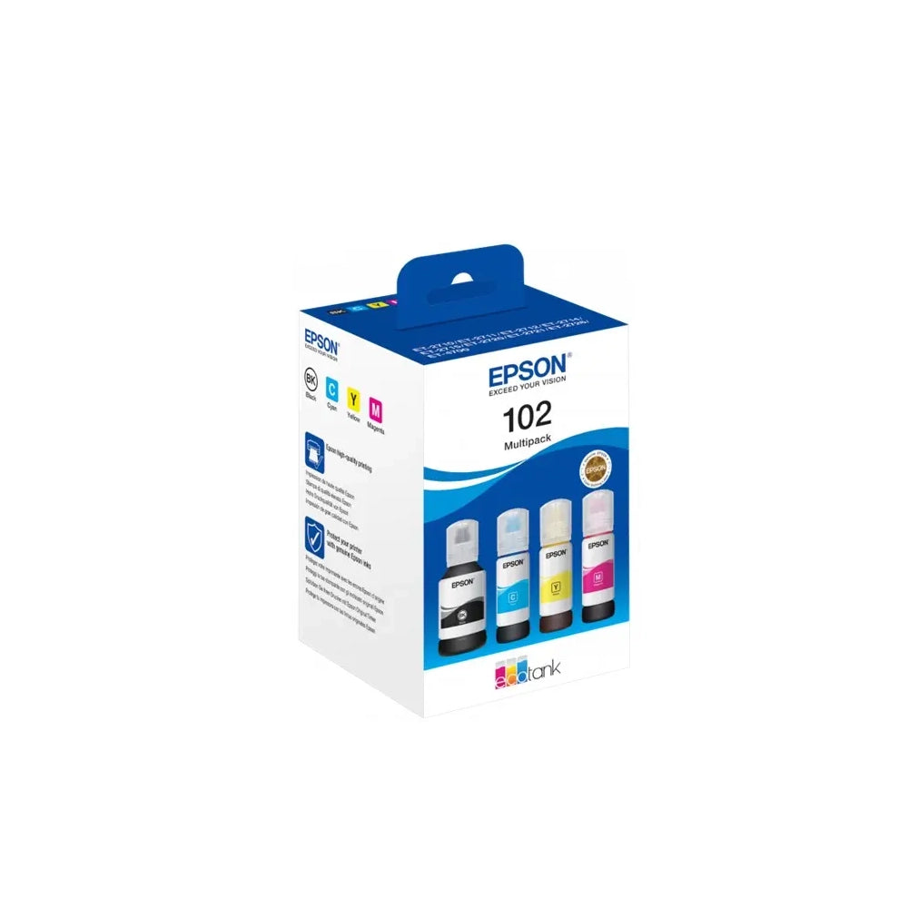 Pack Cartouches Epson EcoTank ET102 – BK/C/M/Y