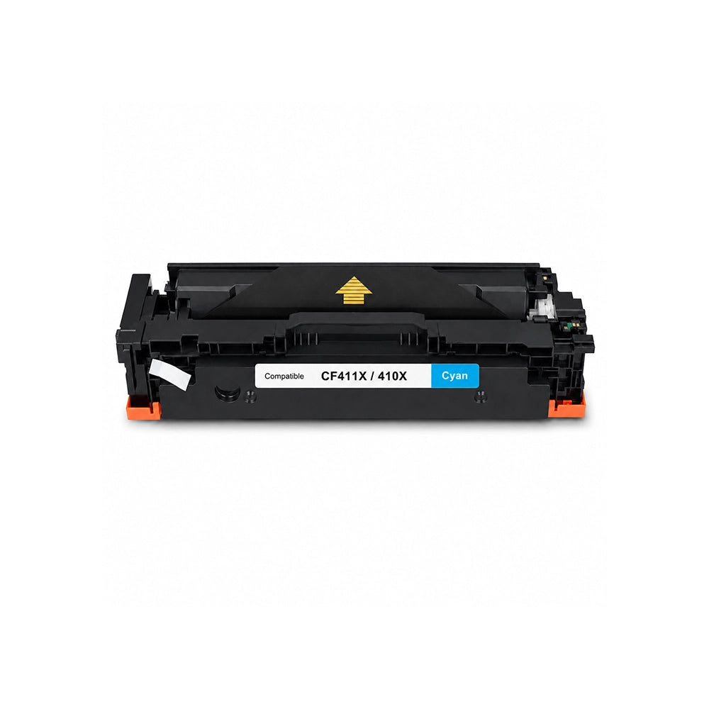 Toner compatible HP CF411X 410X Cyan grande capacité pour imprimantes HP Color LaserJet Pro Image principale du produit