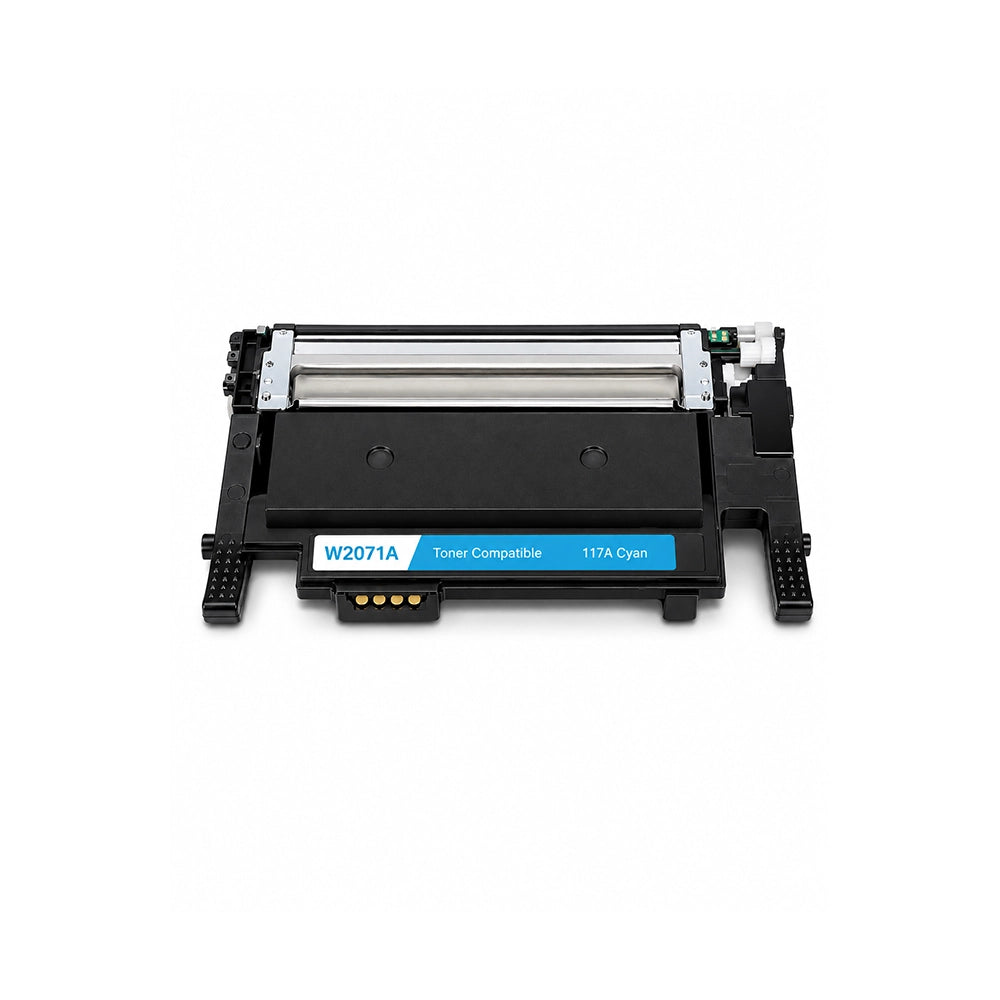 Toner compatible HP W2071A 117A Cyan pour imprimantes HP Color Laser
