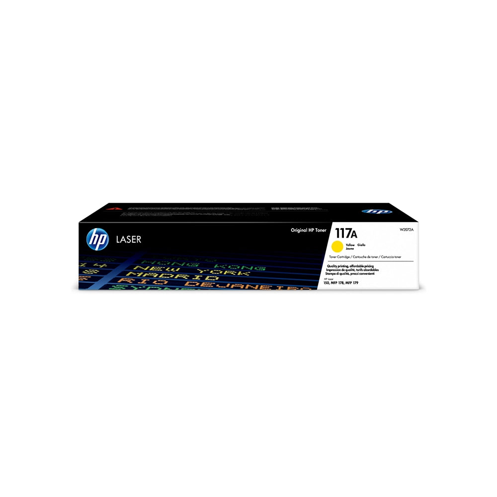 Toner HP 117A W2072A Jaune pour imprimantes HP Color Laser