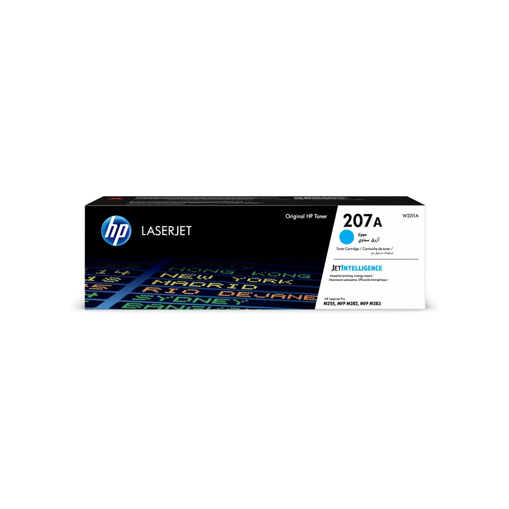Toner HP 207A W2211A Cyan pour imprimantes HP Color LaserJet Pro