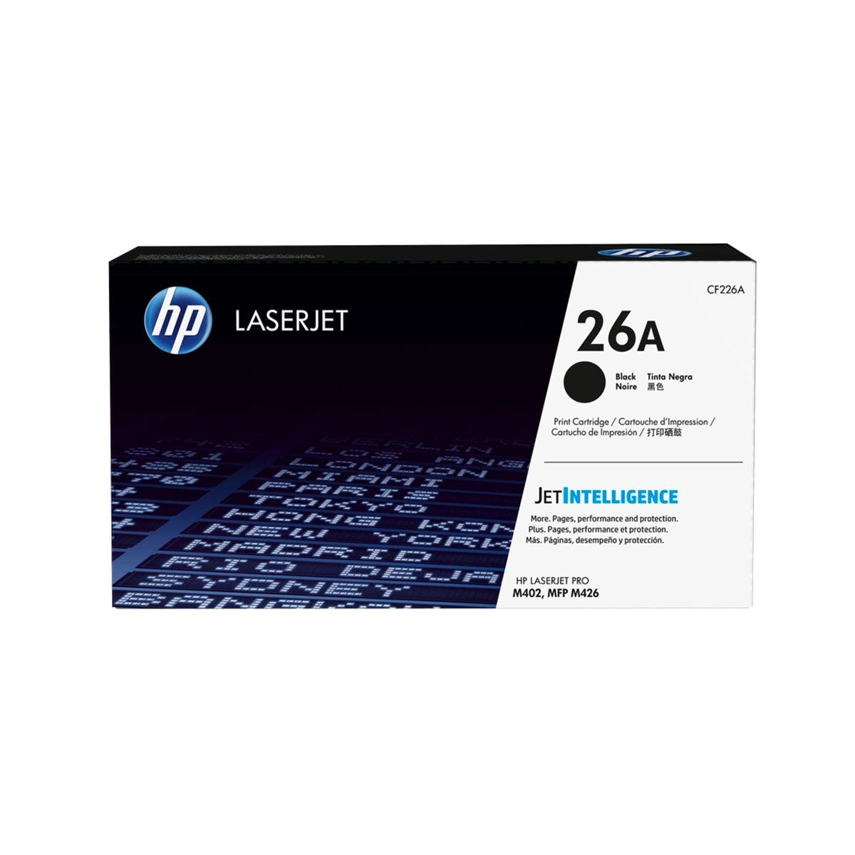 Toner HP 26A Noir original CF226A pour imprimantes HP LaserJet Pro