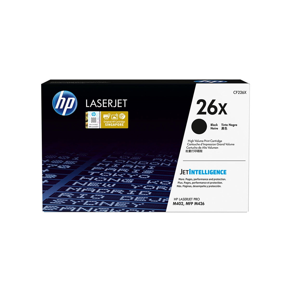 Toner HP 26X Noir Grande Capacité CF226X original pour imprimantes HP LaserJet Pro Image principale du produit