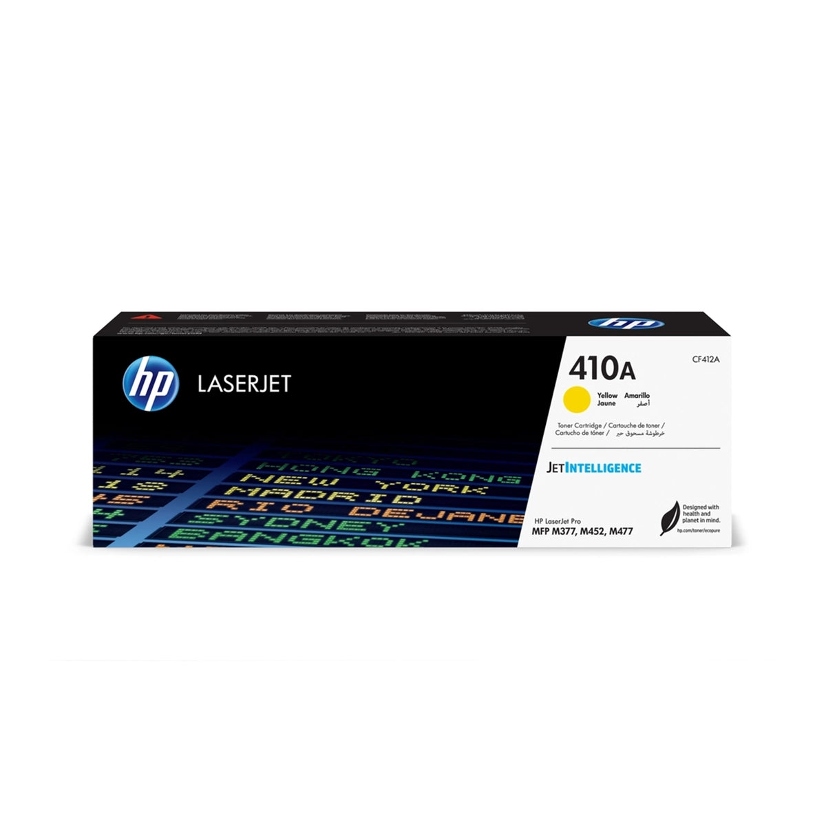 Toner HP 410A Jaune original CF412A pour imprimantes HP Color LaserJet Pro