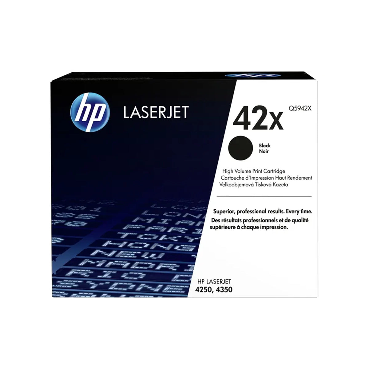 Toner HP 42X Noir Grande Capacité Q5942X original pour imprimantes HP LaserJet Image principale du produit