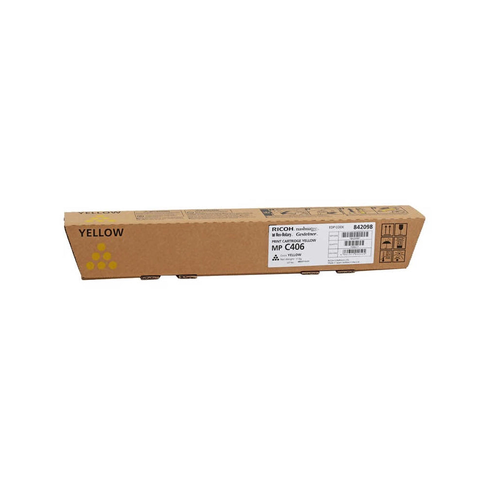 Toner Ricoh 842098 MP C306 MP C307 MP C406 Jaune pour imprimantes multifonctions Ricoh
